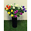 Best Artificial 34cm Orange Hydrangea Flower Spray for display planter