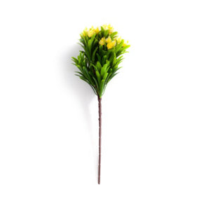 Best Artificial 34cm Yellow Dahlia Flower Spray for display planter