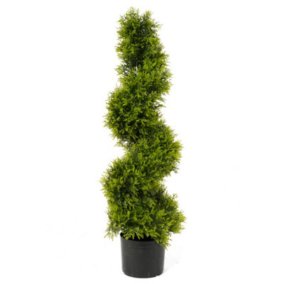 22 in. Globe Cedar Topiary Tree with Dark Green Round Growers Pot main image 1