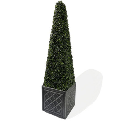 Best Artificial 3ft Pyramid Obelisk Boxwood Topiary Tree