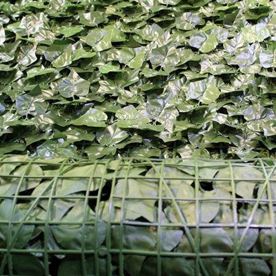 Best Artificial 3m x 0.5m English Ivy Leaf Screening  Hedging Roll - UV Protected