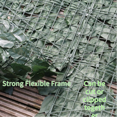 Best Artificial 3m x 0.5m Ivy Leaf Screening Hedging Roll