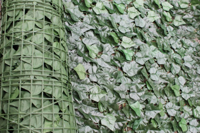 Best Artificial 3m x 1.5m ( One 3m x 1m roll & 0ne 3m x 0.5m rolls) English Ivy Leaf Screening  Hedging Roll - UV Protected
