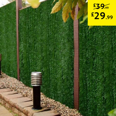 Best Artificial 3m x 1m Conifer Leaf Screening Hedging Wall Garden