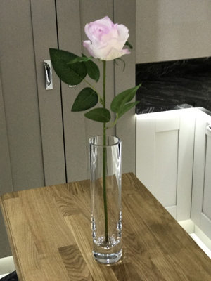 Best Artificial 45cm Single Light Pink Rose Flower