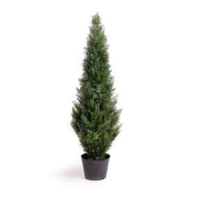 Best Artificial 4ft Potted Cedar Topiary Tree - Suitable for Outdoor Use - Weather & Fade Resistant