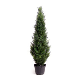Best Artificial 5ft - 150cm Potted Cedar Topiary Tree - Suitable for Outdoor Use - Weather & Fade Resistant