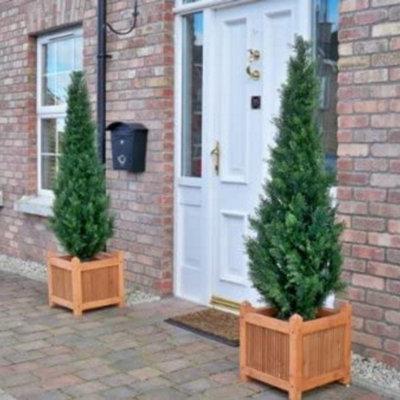Best Artificial 5ft - 150cm Potted Cedar Topiary Tree - Suitable for Outdoor Use - Weather & Fade Resistant