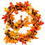 Best Artificial 6ft/180cm Autumn Halloween Maple Garland with 50 Warm White LED Lights