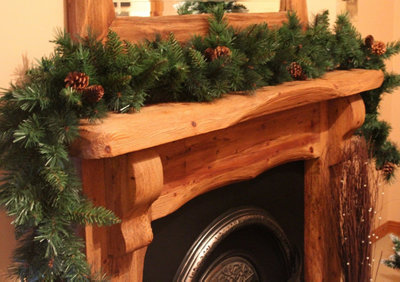 Best Artificial 6ft Colorado Pine Christmas Garland with Pine Cones