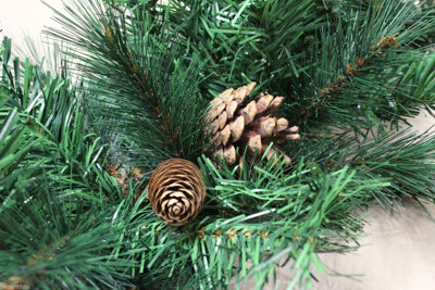 Best Artificial 6ft Colorado Pine Christmas Garland with Pine Cones