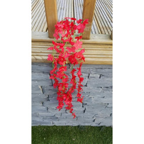 Best Artificial 80cm Silk Trailing Vine Flower Plant Wedding Garland Ivy / Red