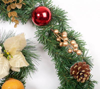 Best Artificial Deluxe Givré Couronne De Noël/Guirlande