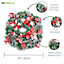 Best Artificial Christmas 60cm Frosted Red Wreath