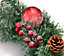 Best Artificial Christmas 6ft Frosted Red Garland with 50 Bright White battery lights