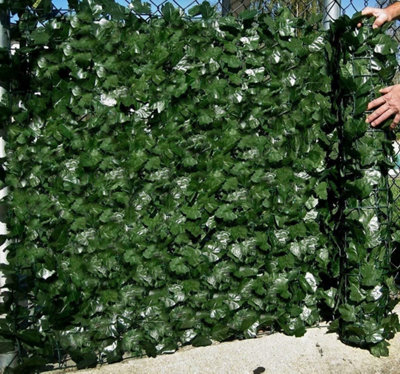 Best Artificial English Ivy Leaf Screening 3m x 2m (Four 3m x 0.5m Rolls) Privacy Hedging Garden Fence UV Fade Protected