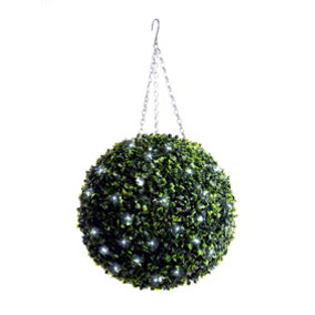 Best Artificial Pre-Lit 36cm Boxwood Topiary Ball