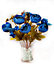 Best Artificial Vintage Blue Peony Bouquet spray for decoration wedding