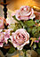 Best Artificial Vintage Blush Purple Rose Bouquet spray for decoration wedding