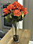 Best Artificial Vintage Orange Rose Bouquet spray for decoration wedding