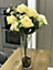 Best Artificial Vintage Pale Yellow Rose Bouquet spray for decoration wedding