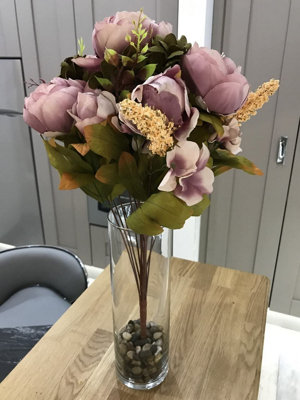 Best Artificial Vintage Pink Champagne Peony Bouquet spray
