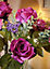 Best Artificial Vintage Purple Rose Bouquet spray for decoration wedding