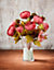 Best Artificial Vintage Red Peony Bouquet spray for decoration wedding