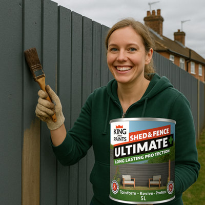 Best Grey Fence Paint in the UK: King of Paints One Coat System 5 Litres