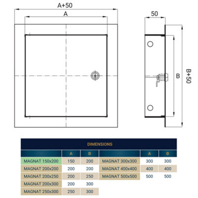 BEST PRICE-Metal Access Panel Wall Inspection Door Loft Hatch/ Flap lock & key (150mm x 200mm) - 4