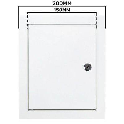 BEST PRICE-Metal Access Panel Wall Inspection Door Loft Hatch/ Flap lock & key (150mm x 200mm) - 6