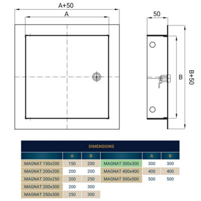 BEST PRICE-Metal Access Panel Wall Inspection Door Loft Hatch/ Flap lock & key (300mm x 300mm) - 3