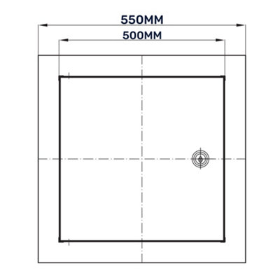 BEST PRICE-Metal Access Panel Wall Inspection Door Loft Hatch/ Flap lock & key (500mm x 500mm) - 4
