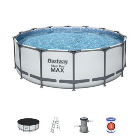 Bestway 14ft x 48in Steel Pro Max Pool Set Above Ground Swimming Pool
