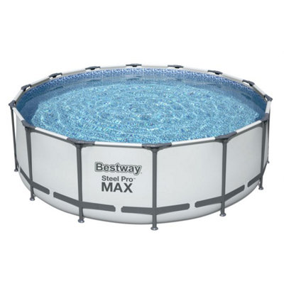 Bestway 14ft x 48in Steel Pro Max Pool Set Above Ground Swimming Pool