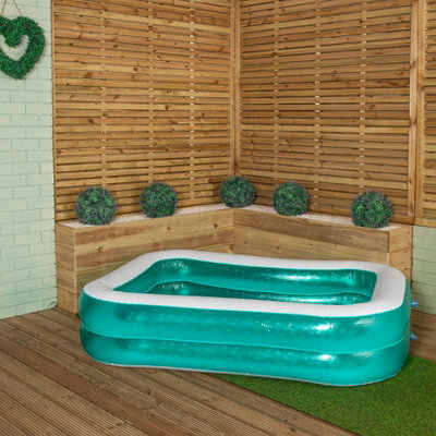 Bestway 450 Litre Rectangular Family Paddling Pool (201 x 150 x 51cm)