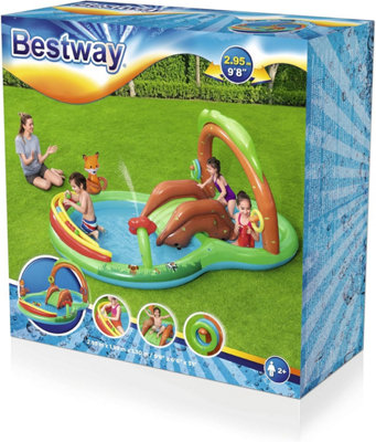 Bestway 53093 Friendly Woods Center 2.95 1.99 m x 1.30 m Forest Animals Water Play Centre