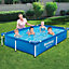Bestway 7.3Ft Rectangular Frame Swimming Pool Steel Pro Paddling Family Kids