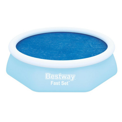 Bestway 8ft Solar Pool Cover Above Ground Swimming Pool Accessories, Blue