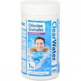 Bestway clear water 1kg chlorine granules spa  pool chemicals