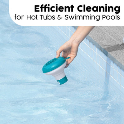 Bestway Floating Chemical Dispenser for Hot Tubs and Swimming Pools, Adjustable Chlorine Tablet Holder