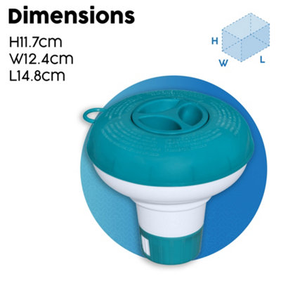 Bestway Floating Chemical Dispenser for Hot Tubs and Swimming Pools, Adjustable Chlorine Tablet Holder