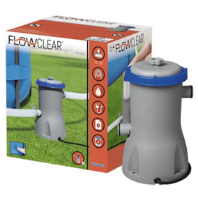 Bestway Flowclear 330 gal Capacity Filter Pump For Swimming Pool, Grey