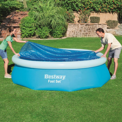 Bestway Flowclear Above Ground Fast Set 10ft Solar Swimming Pool Cover