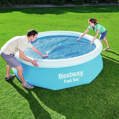 Bestway Flowclear Above Ground Fast Set 10ft Solar Swimming Pool Cover