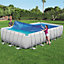 Bestway Flowclear Rectangular Solar Pool Cover For Dirt Prevention, 24ft Blue