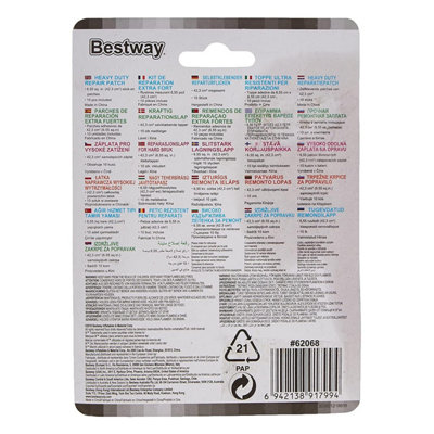 Bestway Heavy Duty Inflatables 2.5" x 2.5"/6.5cm x 6.5cm Repair Patch