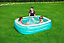 Bestway Inflatable Family Pool Kids Paddling Blue Rectangular with Water Capacity 450L
