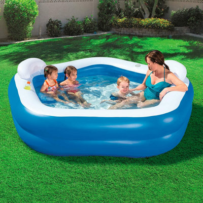 Bestway Inflatable Family Swimming Pool Kids Water Lounge Pool for Summer Fun & Play