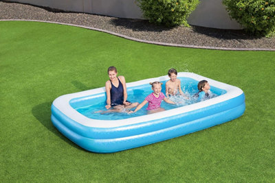 Bestway Large Rectangular Family Swimming Pool 305x183x46cm 10ft